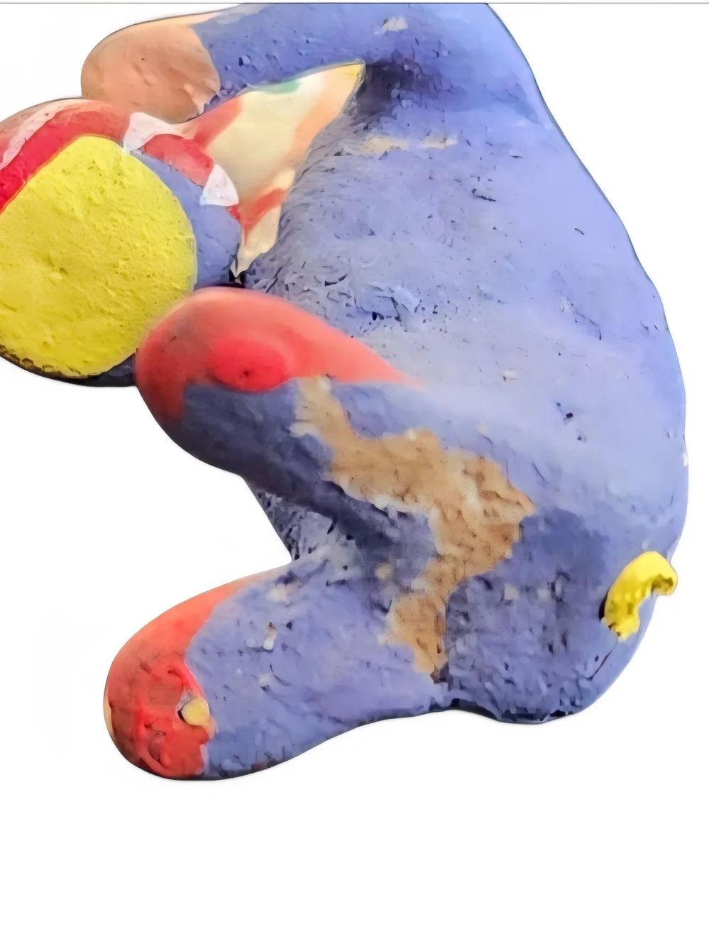 Vintage Folk Art Clay Hand-Painted Clown Figurine– Whimsical